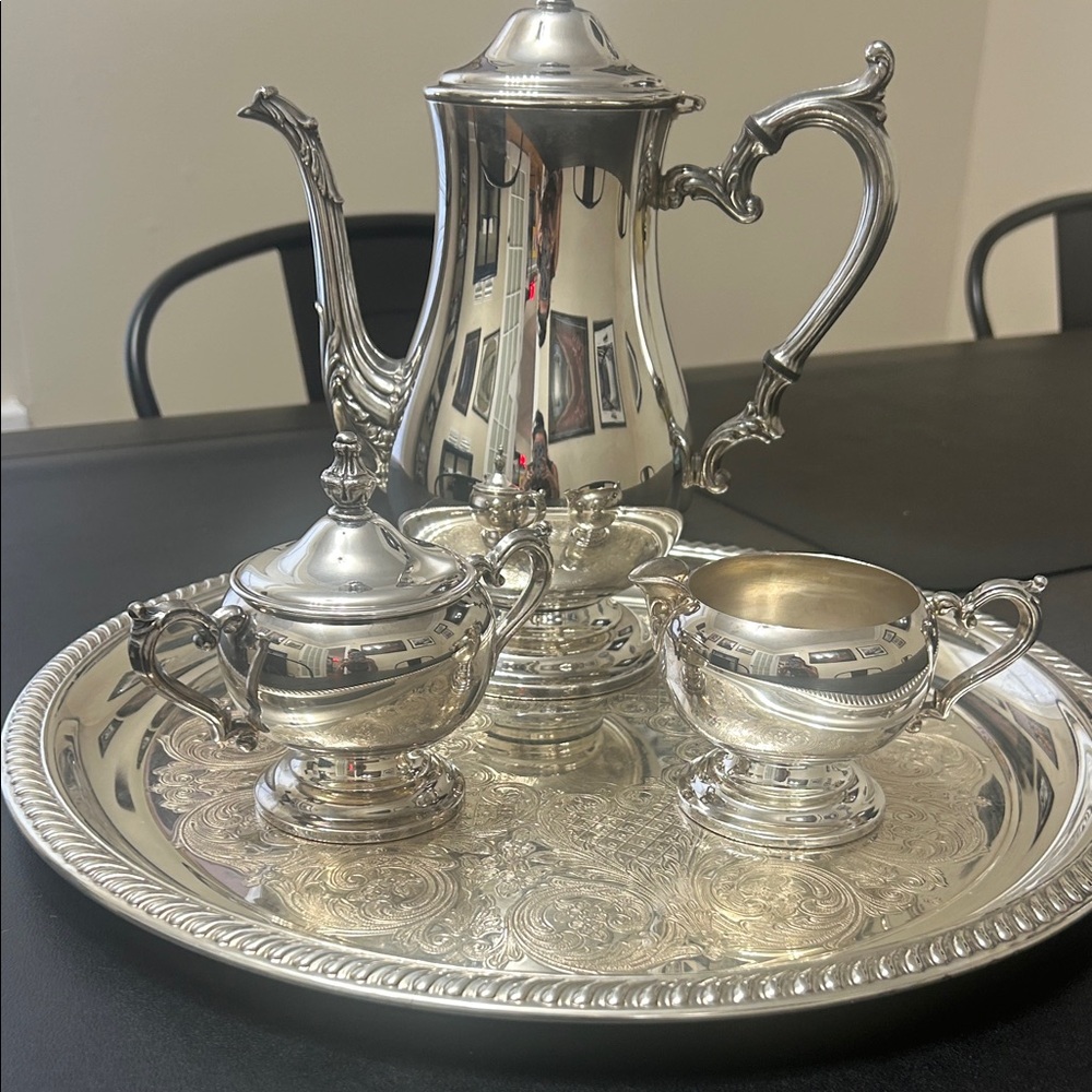 Elegant Silver Tea Set